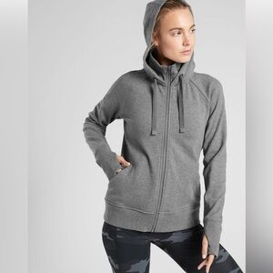 Athletea gray triumph hoodie zip up